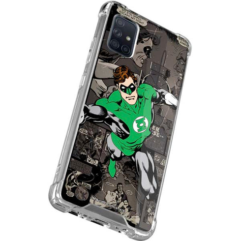DC Comics Green Lantern Vintage Action Pose Pattern Galaxy A51 5G Clear Case