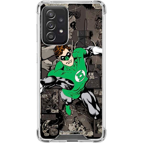 DC Comics Green Lantern Vintage Action Pose Pattern Galaxy A52 5G Clear Case