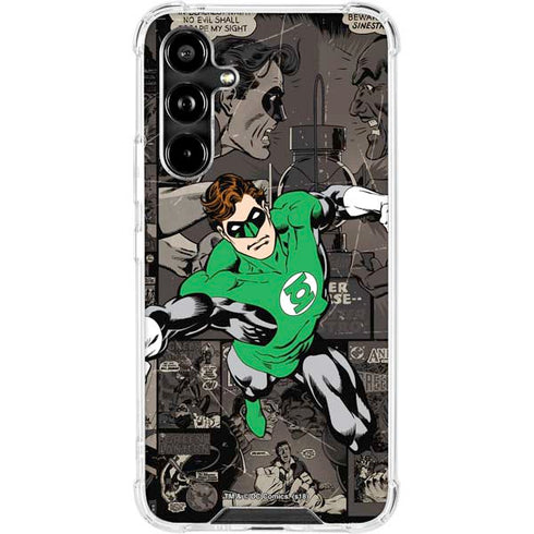 DC Comics Green Lantern Vintage Action Pose Pattern Galaxy A54 5G Clear Case
