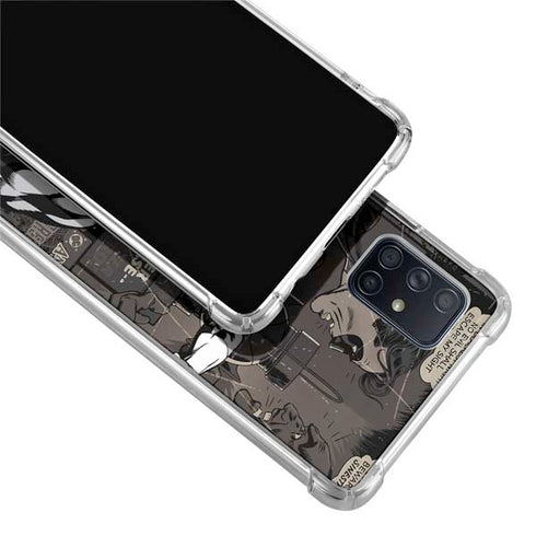 DC Comics Green Lantern Vintage Action Pose Pattern Galaxy A71 5G Clear Case