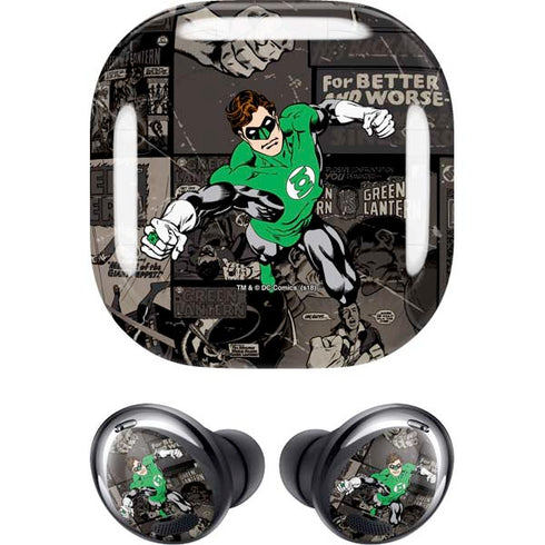 DC Comics Green Lantern Vintage Action Pose Pattern Galaxy Buds Pro Skin