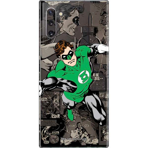 DC Comics Green Lantern Vintage Action Pose Pattern Galaxy Note 10 Skin