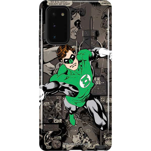 DC Comics Green Lantern Vintage Action Pose Pattern Galaxy Note20 5G Pro Case