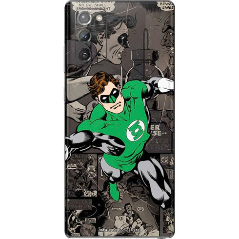 DC Comics Green Lantern Vintage Action Pose Pattern Galaxy Note20 5G Skin