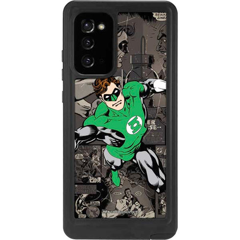 DC Comics Green Lantern Vintage Action Pose Pattern Galaxy Note20 5G Waterproof Case