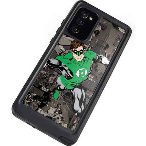 DC Comics Green Lantern Vintage Action Pose Pattern Galaxy Note20 5G Waterproof Case