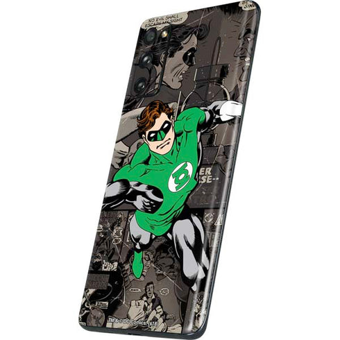 DC Comics Green Lantern Vintage Action Pose Pattern Galaxy S20 Fan Edition Skin