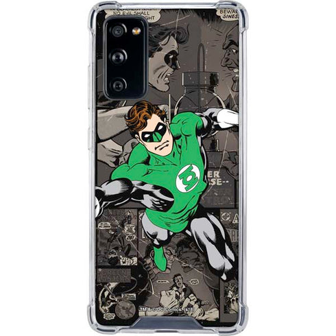 DC Comics Green Lantern Vintage Action Pose Pattern Galaxy S20 FE Clear Case