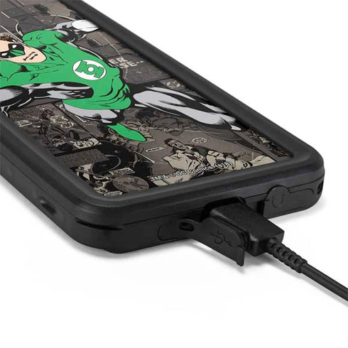 DC Comics Green Lantern Vintage Action Pose Pattern Galaxy S20 Plus Waterproof Case