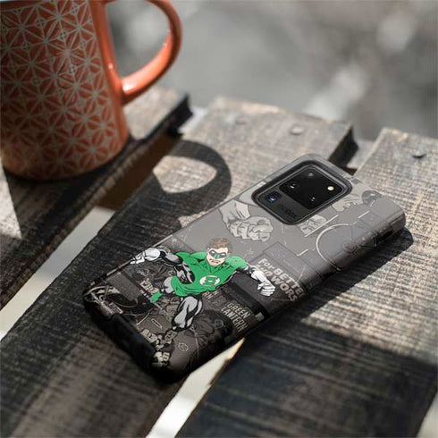 DC Comics Green Lantern Vintage Action Pose Pattern Galaxy S20 Ultra 5G Pro Case