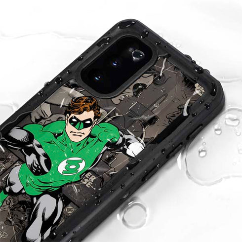 DC Comics Green Lantern Vintage Action Pose Pattern Galaxy S20 Waterproof Case