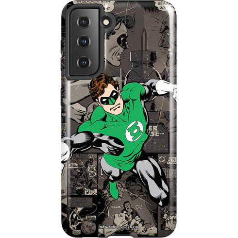 DC Comics Green Lantern Vintage Action Pose Pattern Galaxy S21 5G Pro Case