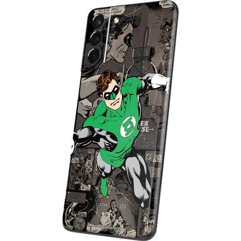 DC Comics Green Lantern Vintage Action Pose Pattern Galaxy S21 5G Skin