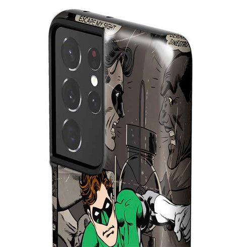 DC Comics Green Lantern Vintage Action Pose Pattern Galaxy S21 Ultra 5G Pro Case