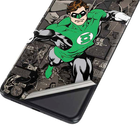 DC Comics Green Lantern Vintage Action Pose Pattern Galaxy S21 Ultra 5G Skin