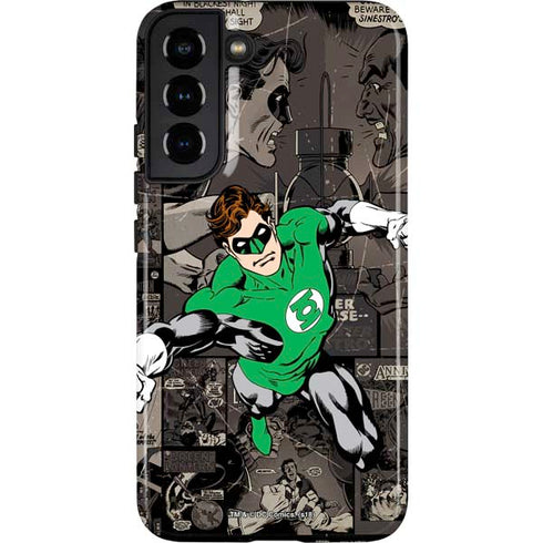 DC Comics Green Lantern Vintage Action Pose Pattern Galaxy S22 Plus Pro Case