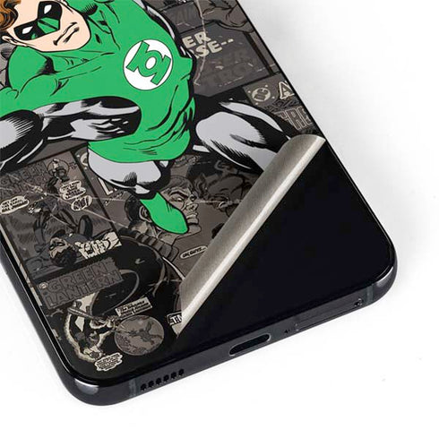 DC Comics Green Lantern Vintage Action Pose Pattern Galaxy S22 Skin
