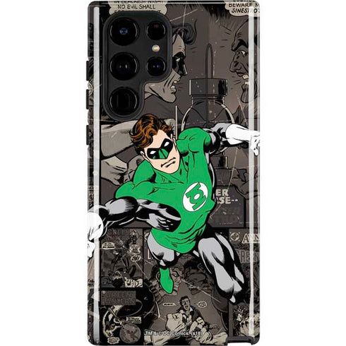 DC Comics Green Lantern Vintage Action Pose Pattern Galaxy S22 Ultra Pro Case