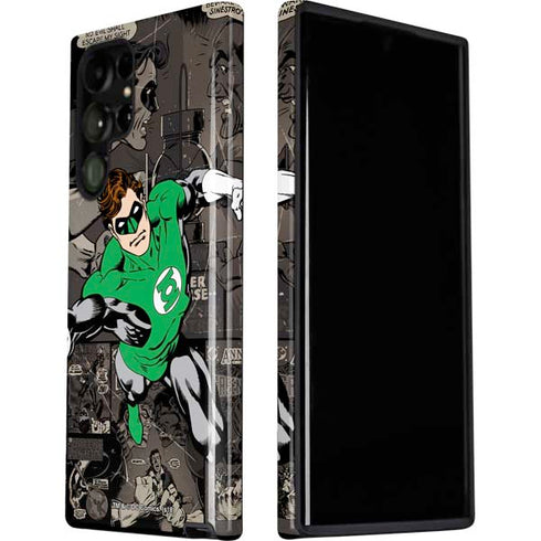 DC Comics Green Lantern Vintage Action Pose Pattern Galaxy S22 Ultra Pro Case