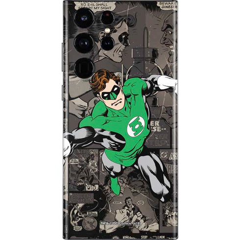 DC Comics Green Lantern Vintage Action Pose Pattern Galaxy S22 Ultra Skin