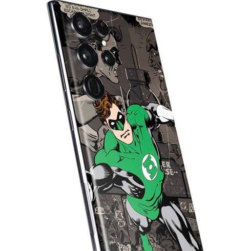 DC Comics Green Lantern Vintage Action Pose Pattern Galaxy S22 Ultra Skin