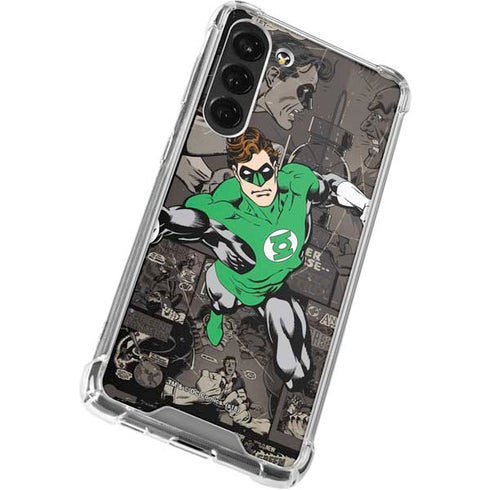 DC Comics Green Lantern Vintage Action Pose Pattern Galaxy S23 Plus Clear Case