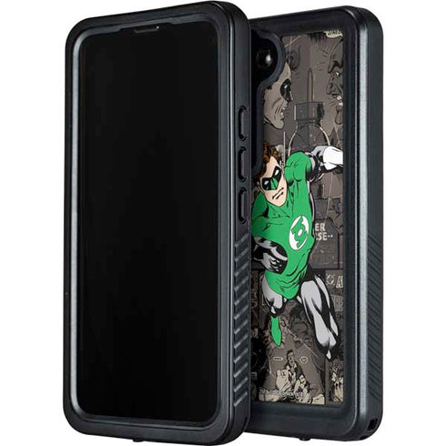 DC Comics Green Lantern Vintage Action Pose Pattern Galaxy S23 Waterproof Case
