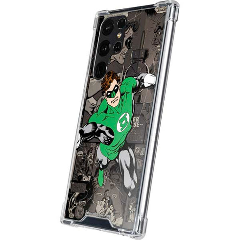 DC Comics Green Lantern Vintage Action Pose Pattern Galaxy S24 Ultra Clear Case