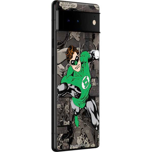 DC Comics Green Lantern Vintage Action Pose Pattern Google Pixel 6 Pro Skin