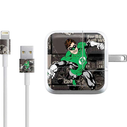 DC Comics Green Lantern Vintage Action Pose Pattern iPad Charger (10W USB) Skin