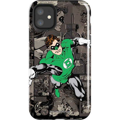 DC Comics Green Lantern Vintage Action Pose Pattern iPhone 11 Impact Case