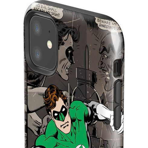 DC Comics Green Lantern Vintage Action Pose Pattern iPhone 11 Impact Case