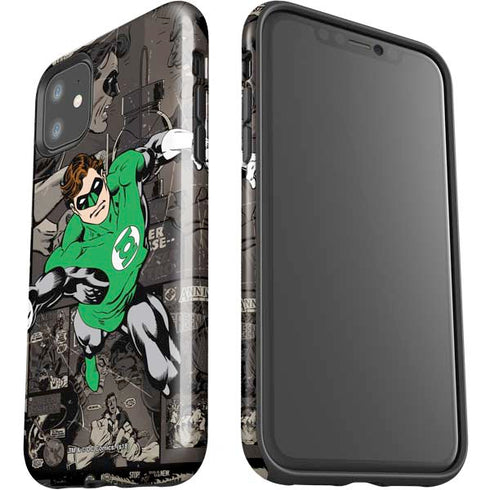 DC Comics Green Lantern Vintage Action Pose Pattern iPhone 11 Impact Case