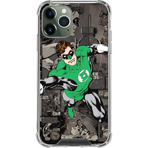 DC Comics Green Lantern Vintage Action Pose Pattern iPhone 11 Pro Max Clear Case