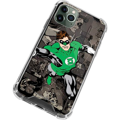DC Comics Green Lantern Vintage Action Pose Pattern iPhone 11 Pro Max Clear Case