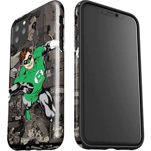 DC Comics Green Lantern Vintage Action Pose Pattern iPhone 11 Pro Max Impact Case