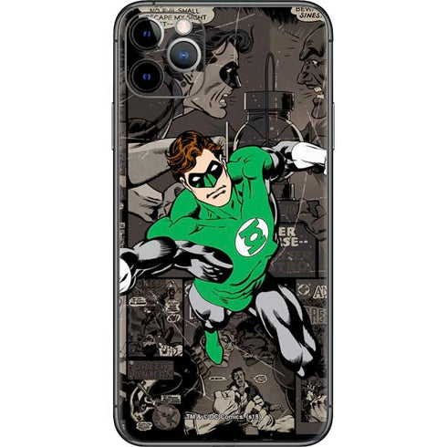 DC Comics Green Lantern Vintage Action Pose Pattern iPhone 11 Pro Max Skin