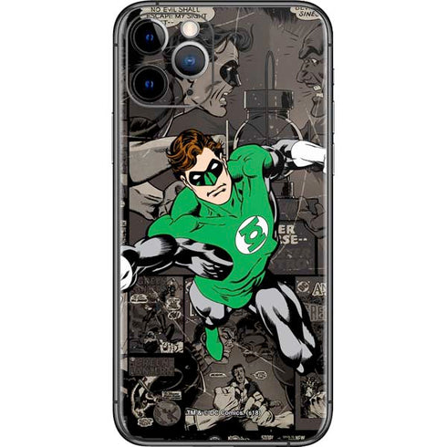 DC Comics Green Lantern Vintage Action Pose Pattern iPhone 11 Pro Skin