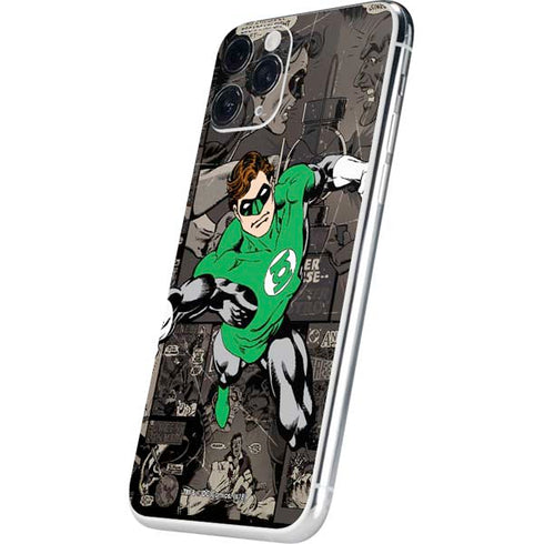 DC Comics Green Lantern Vintage Action Pose Pattern iPhone 11 Pro Skin