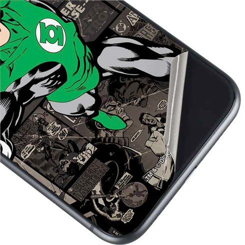 DC Comics Green Lantern Vintage Action Pose Pattern iPhone 11 Skin