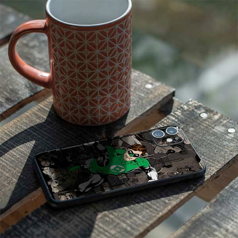 DC Comics Green Lantern Vintage Action Pose Pattern iPhone 11 Skin