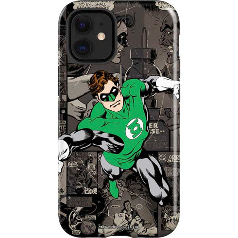 DC Comics Green Lantern Vintage Action Pose Pattern iPhone 12 Mini Impact Case