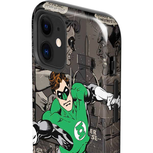 DC Comics Green Lantern Vintage Action Pose Pattern iPhone 12 Mini Impact Case