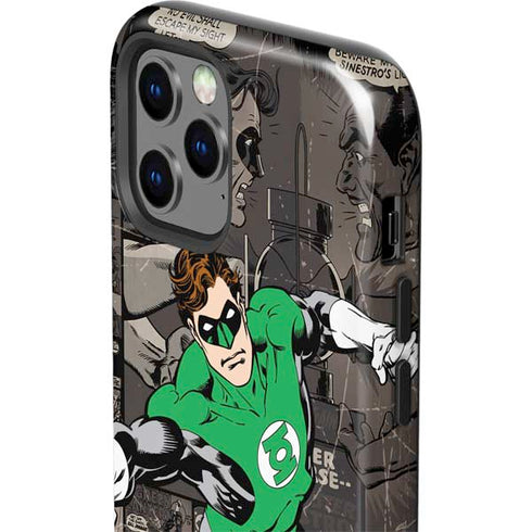 DC Comics Green Lantern Vintage Action Pose Pattern iPhone 12 Pro Impact Case