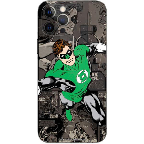 DC Comics Green Lantern Vintage Action Pose Pattern iPhone 12 Pro Skin