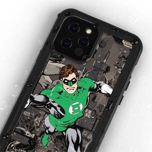 DC Comics Green Lantern Vintage Action Pose Pattern iPhone 12 Pro Waterproof Case