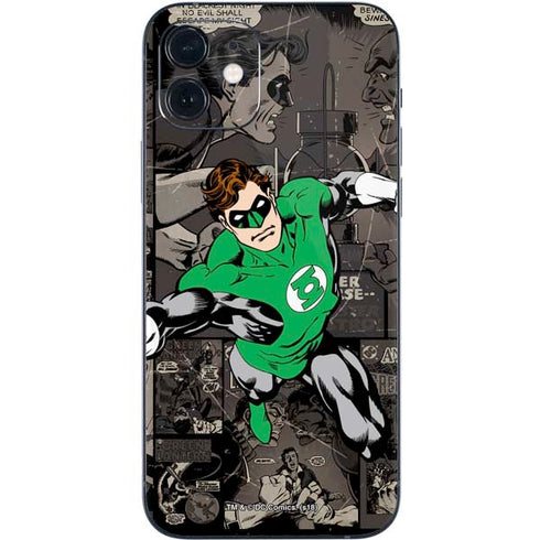 DC Comics Green Lantern Vintage Action Pose Pattern iPhone 12 Skin
