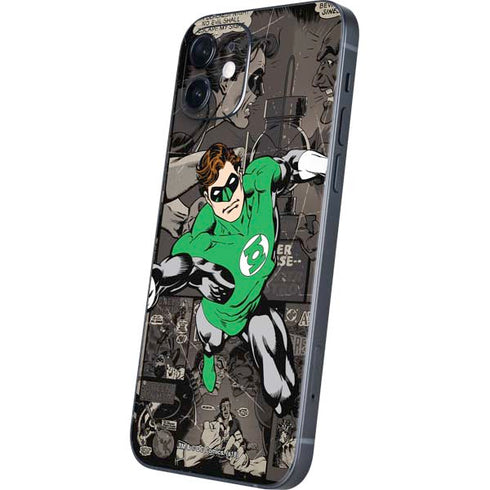 DC Comics Green Lantern Vintage Action Pose Pattern iPhone 12 Skin