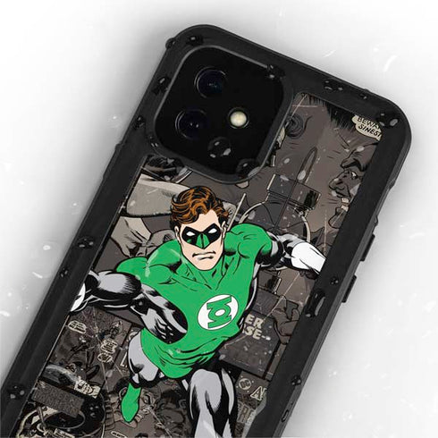 DC Comics Green Lantern Vintage Action Pose Pattern iPhone 12 Waterproof Case