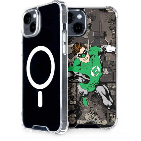 DC Comics Green Lantern Vintage Action Pose Pattern iPhone 13 MagSafe Case